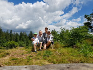 Familie Wiegert bei Wandern