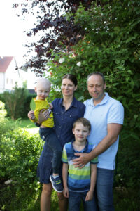 Familie Wiegert im Garten